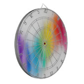 Moderne kleurrijke Abstracte regenboogkleuren Dartbord (Voorkant Links)