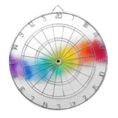 Moderne kleurrijke Abstracte regenboogkleuren Sjab Dartbord (Voorkant)