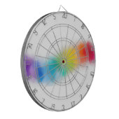 Moderne kleurrijke Abstracte regenboogkleuren Sjab Dartbord (Voorkant Links)