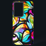 Moderne, kleurrijke Abstracte, sint-janskruid Samsung Galaxy Hoesje<br><div class="desc">Afbeelding van een patroon van gekleurd glas. Koel modern design.</div>