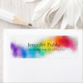 Moderne kleurrijke Abstracte Sjabloon regenboogkle Etiket (Insitu)