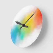 Moderne kleurrijke Abstracte Sjabloon regenboogkle Ronde Klok (Hoek)