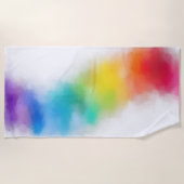 Moderne kleurrijke Abstracte Sjabloon regenboogkle Strandlaken (Voorkant)