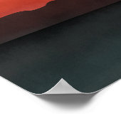 Moderne Kleurrijke Abstracte Strandzonsondergang Poster (Hoek)