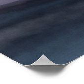 Moderne Kleurrijke Abstracte Strandzonsondergang Poster (Hoek)