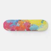 Moderne Kleurrijke Abstracte Verfspatspattern Persoonlijk Skateboard (Horizontaal)
