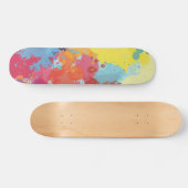 Moderne Kleurrijke Abstracte Verfspatspattern Persoonlijk Skateboard (Horizontaal)