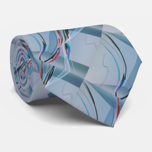 Moderne, kleurrijke abstracte vlekvormig patroon stropdas (Opgerold)