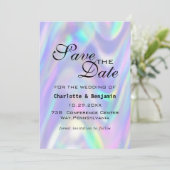 Moderne, kleurrijke, Abstracte vleugje bespaart de Save The Date (Staand voorkant)