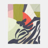Moderne, kleurrijke, Abstracte vlinderstaart Fleece Deken (Voorkant)