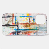Moderne, kleurrijke achtergrond.kunst, hedendaags, Case-Mate iPhone case (Achterkant (horizontaal))