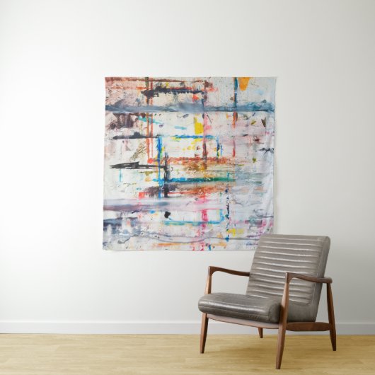 Moderne, kleurrijke achtergrond.kunst, hedendaags, wandkleed (In Situ (horizontaal))