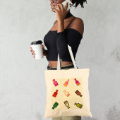 Moderne kleurrijke Afro Combs Canvas tas