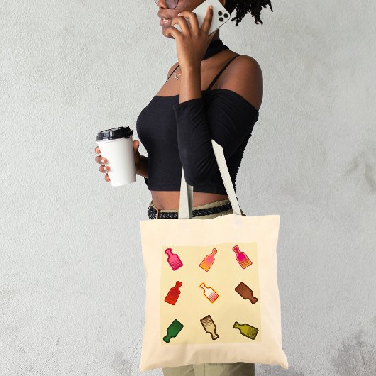 Moderne kleurrijke Afro Combs Canvas tas