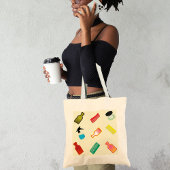 Moderne Kleurrijke Afro Hair Tools / Producten Can Tote Bag