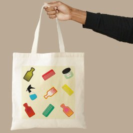 Moderne Kleurrijke Afro Hair Tools / Producten Can Tote Bag