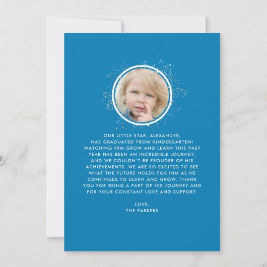 Moderne Kleurrijke Afstudeerfoto Waterverf Typo Aankondiging (Achterkant)