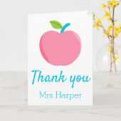 Moderne kleurrijke Apple leraar bedankt Kaart (Gele Bloem)