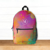 Moderne Kleurrijke Artist Paint Waterverf Monomgra Bedrukte Rugzak