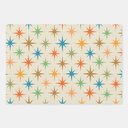 moderne, kleurrijke atoomstartbarsting uit de midd inpakpapier vel (Voorkant 3)