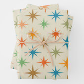 moderne, kleurrijke atoomstartbarsting uit de midd inpakpapier vel (In situ)