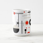 Moderne, Kleurrijke Bauhaus geometrische vormen op Koffiemok (Center)