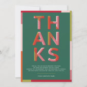 Moderne kleurrijke Bedankt Corporate Holiday Kaart (Voorkant)