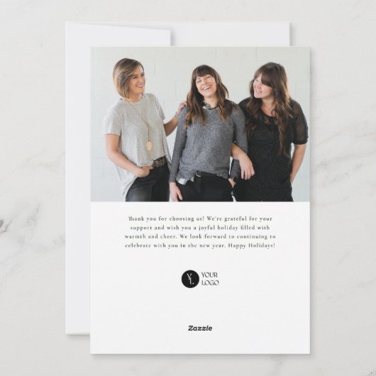 Moderne kleurrijke Bedankt Corporate Holiday Kaart (Achterkant)