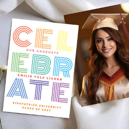 Moderne Kleurrijke bewerkbare Klasse van 202Y-AFST Aankondiging