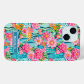 Moderne Kleurrijke Bloeiende Cactussen Persoonlijk Case-Mate iPhone Case (Achterkant (horizontaal))