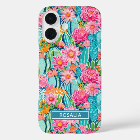 Moderne Kleurrijke Bloeiende Cactussen Persoonlijk Case-Mate iPhone Case (Achterkant)