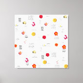 Moderne Kleurrijke Bloem Dagelijkse Leuke Citaten Canvas Afdruk (Voorkant)