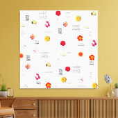 Moderne Kleurrijke Bloem Dagelijkse Leuke Citaten Canvas Afdruk (Insitu (Woonkamer))