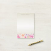 Moderne Kleurrijke Bloemen-Gepersonaliseerd Post-it® Notes (Op bureau)