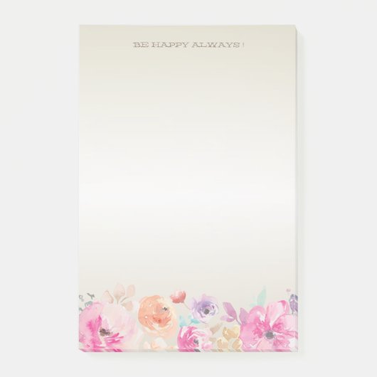 Moderne Kleurrijke Bloemen-Gepersonaliseerd Post-it® Notes (Voorkant)