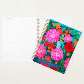 Moderne Kleurrijke bloemen gepersonaliseerde naam Planner (Display)
