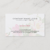 Moderne kleurrijke bloemen illustratie visitekaartje (Achterkant)