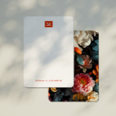  Moderne Kleurrijke Bloemen Monogram & Naam Notitiekaartje