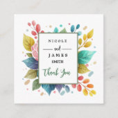 Moderne kleurrijke bloemen Waterverf Informatiekaartje (Voorkant)