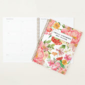 Moderne kleurrijke bloemenmaand en wekelijks planner (Display)