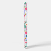 Moderne Kleurrijke Bloementuin Geborduurd Hoes-Mat Case-Mate iPhone Case (Achterkant / Links)