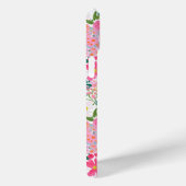 Moderne Kleurrijke Bloementuin Monogram Case-Mate iPhone Case (Achterkant / Rechts)