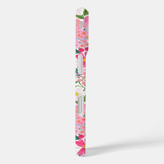 Moderne Kleurrijke Bloementuin Monogram Case-Mate iPhone Case (Achterkant / Rechts)