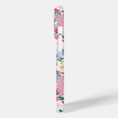 Moderne Kleurrijke Bloementuin Monogram Case-Mate iPhone Case (Achterkant / Links)
