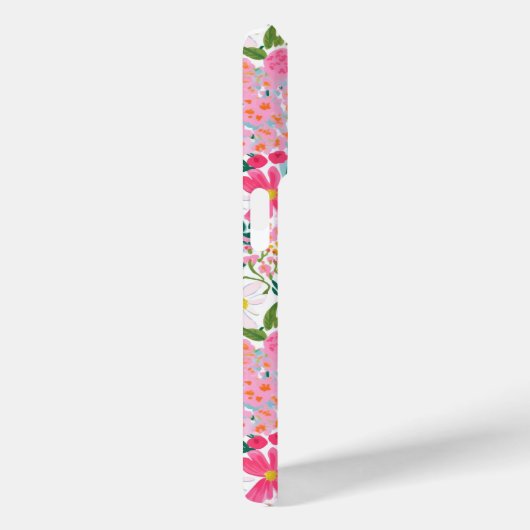 Moderne Kleurrijke Bloementuin Monogram Case-Mate iPhone Case (Achterkant / Rechts)