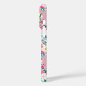 Moderne Kleurrijke Bloementuin Monogram Case-Mate iPhone Case (Achterkant / Links)