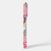Moderne Kleurrijke Bloementuin Monogram Case-Mate iPhone Case (Achterkant / Rechts)