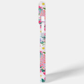 Moderne Kleurrijke Bloementuin Monogram Case-Mate iPhone Case (Achterkant / Links)