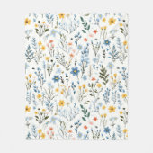 Moderne Kleurrijke Bloementuin Wildbloemen Kwekeri Fleece Deken (Voorkant)
