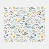 Moderne Kleurrijke Bloementuin Wildbloemen Kwekeri Fleece Deken (Voorkant (Horizontaal))